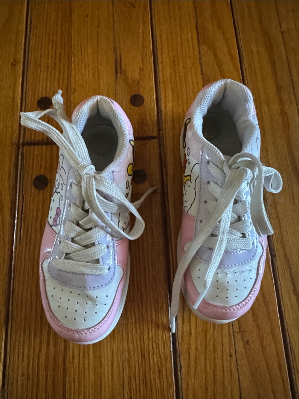 Sanrio Pink and White Kids Character Sneakers